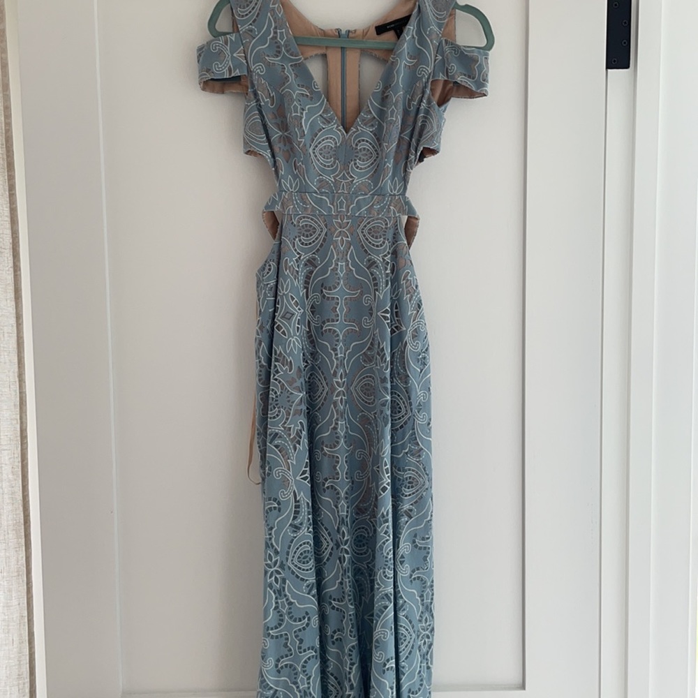 BCBGMAXAZRIA blue maxi dress